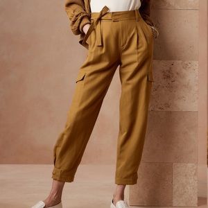 LIGHT khaki tencel linen pants Banana Republic